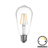 Lampa LED ST64 Bec dimmabil Transparent