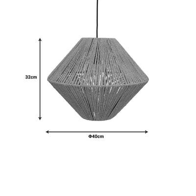 Lampa Palmo Boho, Natural, 40x40x32 cm, perspectiva suplimentara