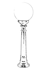 LAMPA PENTRU EXTERIOR BSU 8 Outdoor Floor Lamp, Negru, 25x95x25 cm