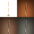 Lampadar cu iluminare LED Pelepho, metal, auriu, 20x130 cm, imagine suplimentara