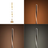 Lampadar cu iluminare LED Pelepho, metal, auriu, 20x130 cm