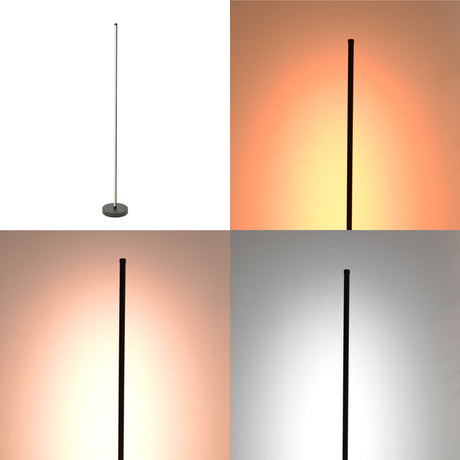 Lampadar cu LED Topelia, metal Negru, 140cm Înaltime, 20x20x140 cm
