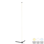 Lampadar modern cu LED Esthetic I, metal negru, 45x2x140 cm