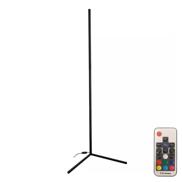 Lampadar modern cu LED Nanek, metal, negru, 30x30x120 cm