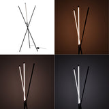 Lampadar podea cu LED Loly, metal, negru, 40x40x145 cm