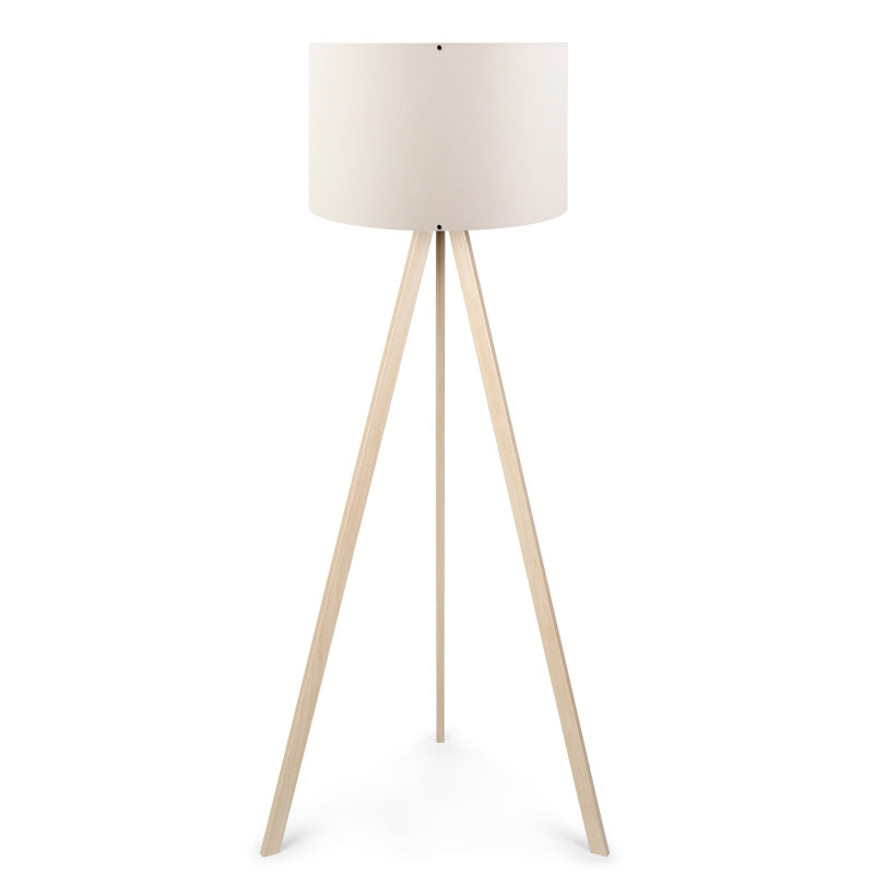 Lampadar PWL-1060, MDF si textil, D38x140 cm - Natural-Crem