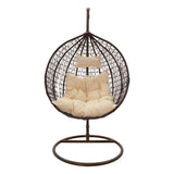 Leagan Zafer metal-pp maro-bej perna, 106x68x120 cm