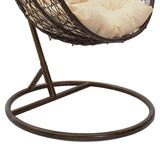 Leagan Zafer metal-pp maro-bej perna, 106x68x120 cm