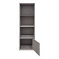 Detaliu material și finisaj pentru Lenobia column Bibliotecă cu cabinet light gri 30.5x24x95cm