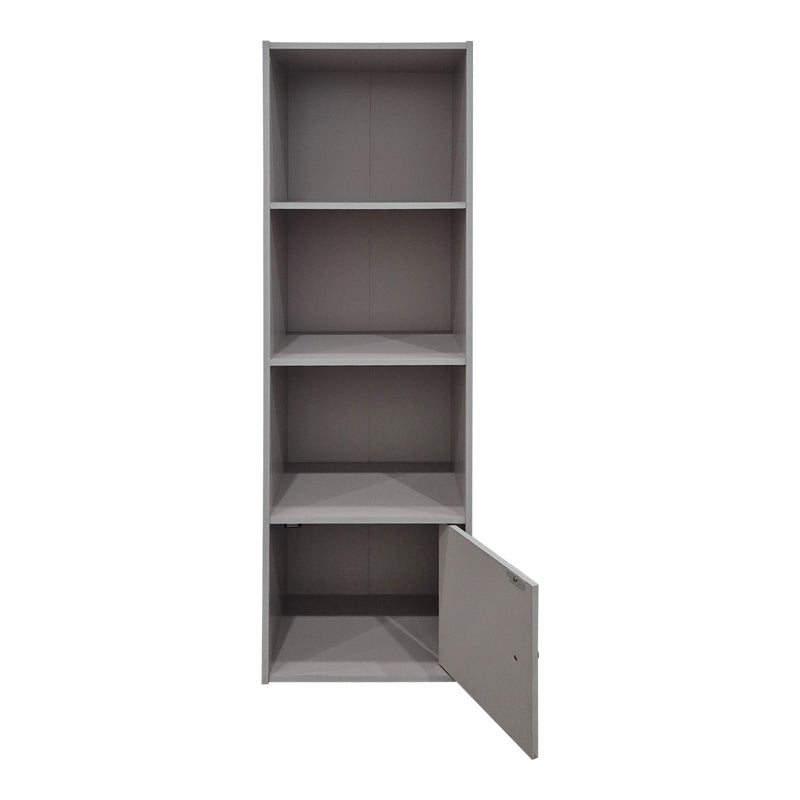 Lenobia column Bibliotecă cu cabinet light, gri, 31x24x95 cm