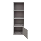 Lenobia column Bibliotecă cu cabinet light, gri, 31x24x95 cm