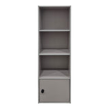 Lenobia column Bibliotecă cu cabinet light, gri, 31x24x95 cm