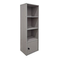 Lenobia column Bibliotecă cu cabinet light, gri, 31x24x95 cm, imagine suplimentara