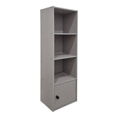 Lenobia column Bibliotecă cu cabinet light, gri, 31x24x95 cm, imagine suplimentara