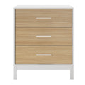Comoda Adore London, 3 sertare, Alb - Stejar, 73x88x45 cm, foto produs