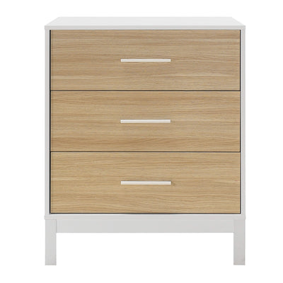 Comoda Adore London, 3 sertare, Alb - Stejar, 73x88x45 cm, foto produs
