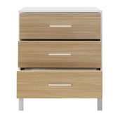 Comoda Adore London, 3 sertare, Alb - Stejar, 73x88x45 cm, foto produs 6