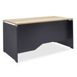 Birou manager Lotus, Stejar - Gri inchis, 150x80x75cm