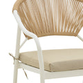 Lounge Bonanza set 4buc bej ratan-aluminiu, alb, 124x64x78 cm, foto produs 7