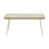 Lounge Bonanza set 4buc bej ratan-aluminiu, alb, 124x64x78 cm