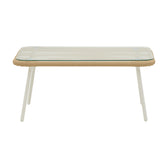 Lounge Bonanza set 4buc bej ratan-aluminiu, alb, 124x64x78 cm, foto produs 9