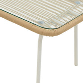 Lounge Bonanza set 4buc bej ratan-aluminiu, alb, 124x64x78 cm, foto produs 10