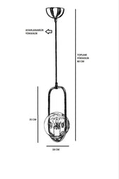 Lustra Ahu Chandelier, Alb