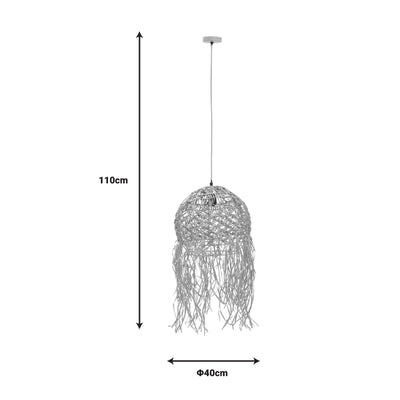 Lustra Amelon, Natural, 40x40x110 cm, perspectiva suplimentara