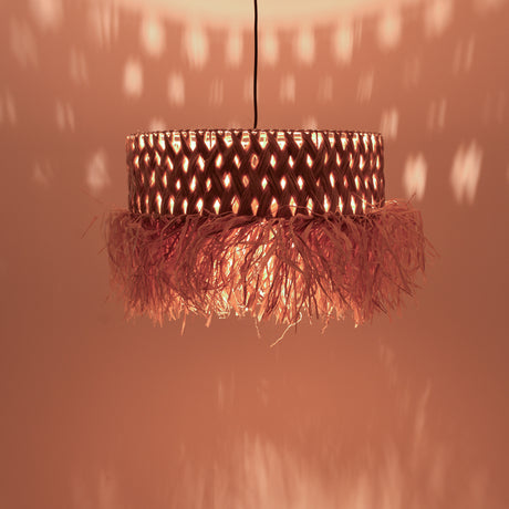 Lustra Annhele din fibre eco, Natural, 50x50x35 cm