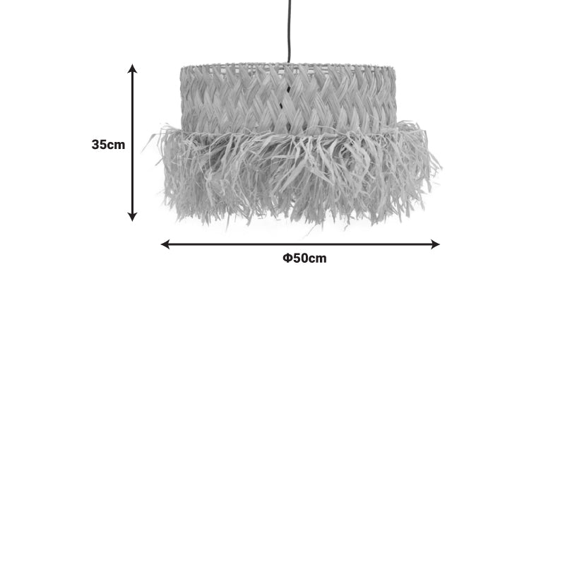 Lustra Annhele din fibre eco, Natural, 50x50x35 cm
