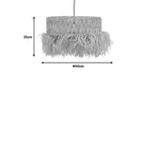 Lustra Annhele din fibre eco, Natural, 50x50x35 cm