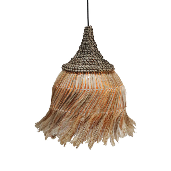 Lustra Arupade lemn abaca, Natural, 35x35x50 cm