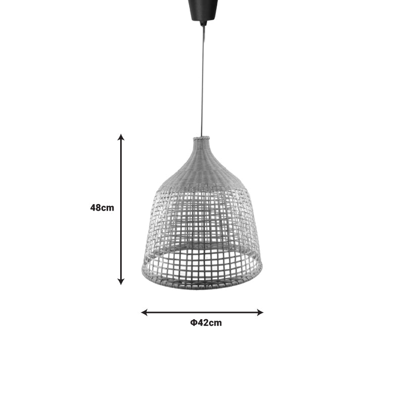 Lustra Axien bambus, Natural, 42x42x48 cm, detaliu produs