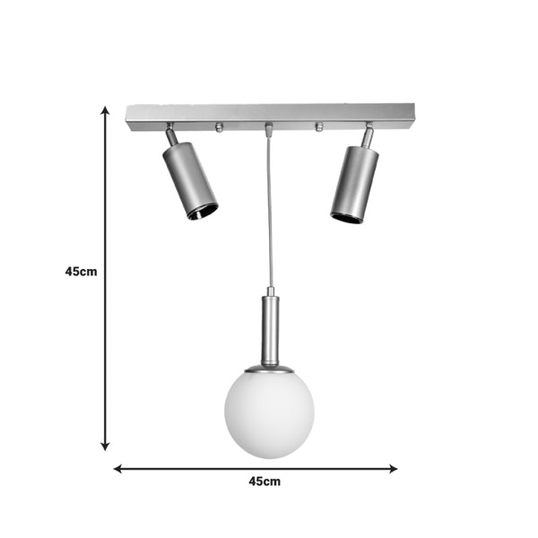 Lustra Barten metal, negru, 45x30x45 cm