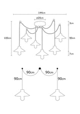 Lustra Bodrum Chandelier, Multicolor