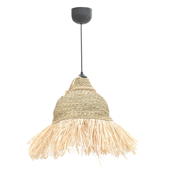 Lustra Boher din iarba de mare, Natural, D33x76 cm