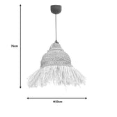 Lustra Boher din iarba de mare, Natural, D33x76 cm, detaliu produs