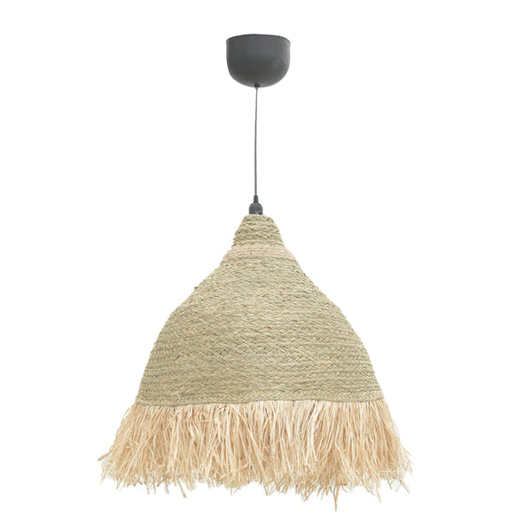 Lustra Boher din iarba de mare tr-o nuanta, Natural, D60x99 cm