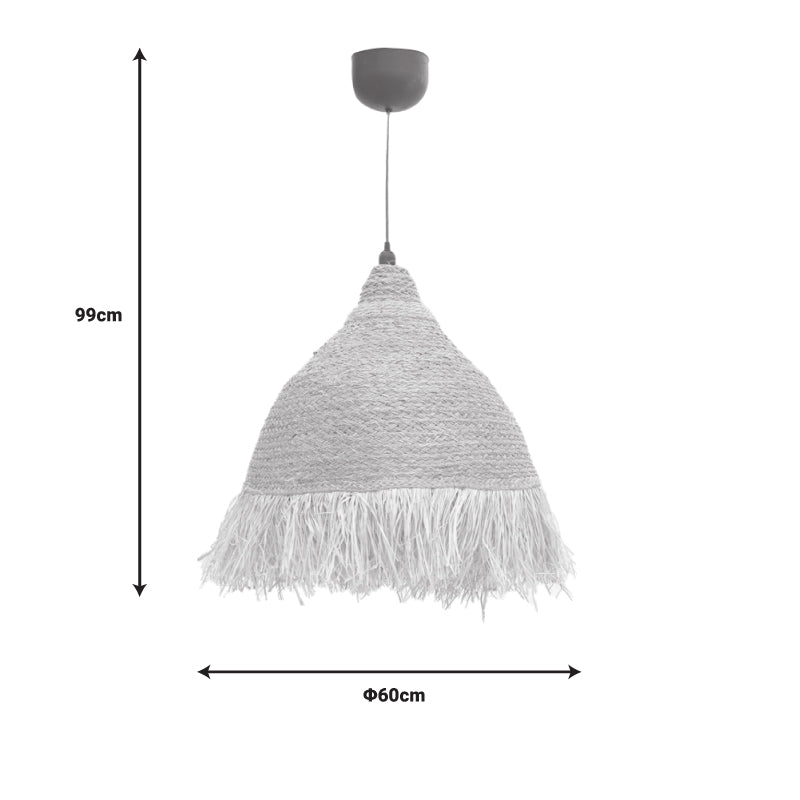 Lustra Boher din iarba de mare tr-o nuanta, Natural, D60x99 cm