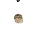 Lustra Bowler din rachita Natural D31x69 cm