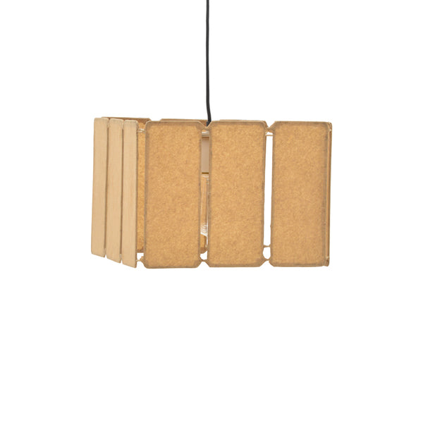 Lustra Boxfo maro din hartie presata si fier, 32x32x123 cm