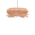 Lustra Coanze lemn de abaca Natural 65x65x35+ cm