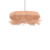 Lustra Coanze lemn de abaca Natural 65x65x35+ cm