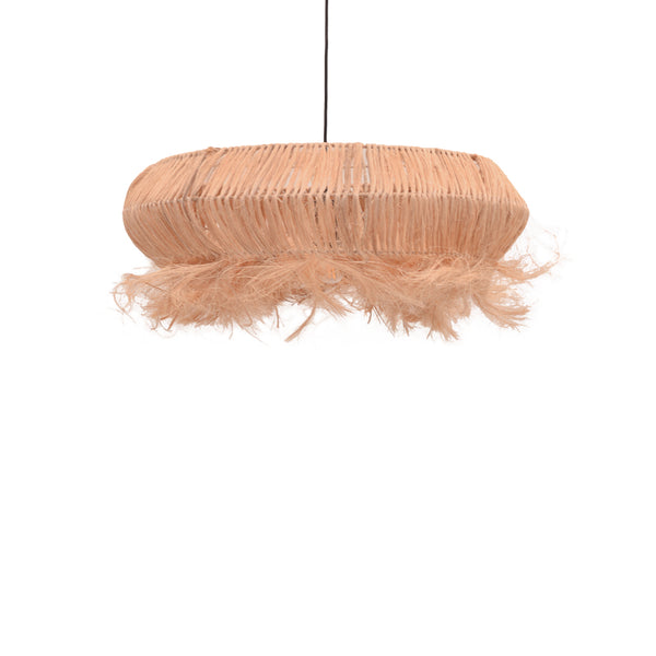 Lustra Coanze lemn de abaca, Natural, 65x65x35 cm