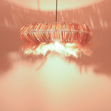 Lustra Coanze lemn de abaca, Natural, 65x65x35 cm