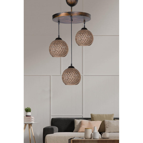 Lustra Crayon Chandelier, Bej, 32x32x80 cm