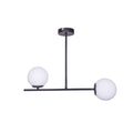 Lustra cu 2 lumini Opedro Negru 60x30x40 cm