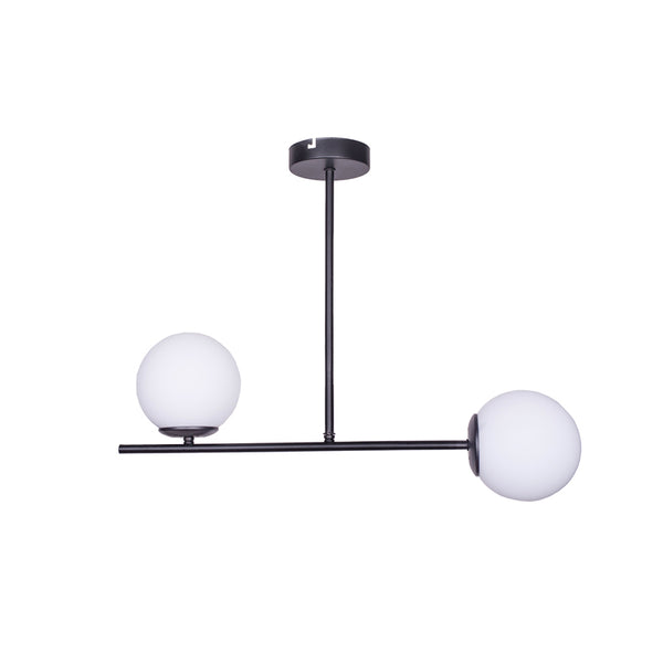 Lustra cu 2 lumini Opedro, Negru, 60x30x40 cm