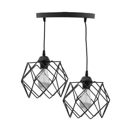Lustra cu 2 lumini Zocie, Negru, 30x30x70 cm