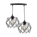 Lustra cu 2 lumini Zocie, Negru, 30x30x70 cm, imagine suplimentara